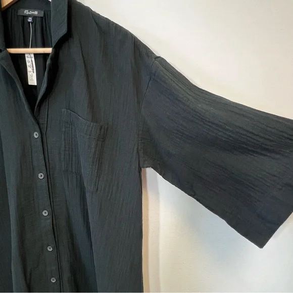 •new• MADEWELL Lightestspun Coverup Maxi Shirt Dress - Picture 8 of 12
